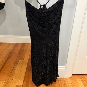 Elegant Black Floral Dress